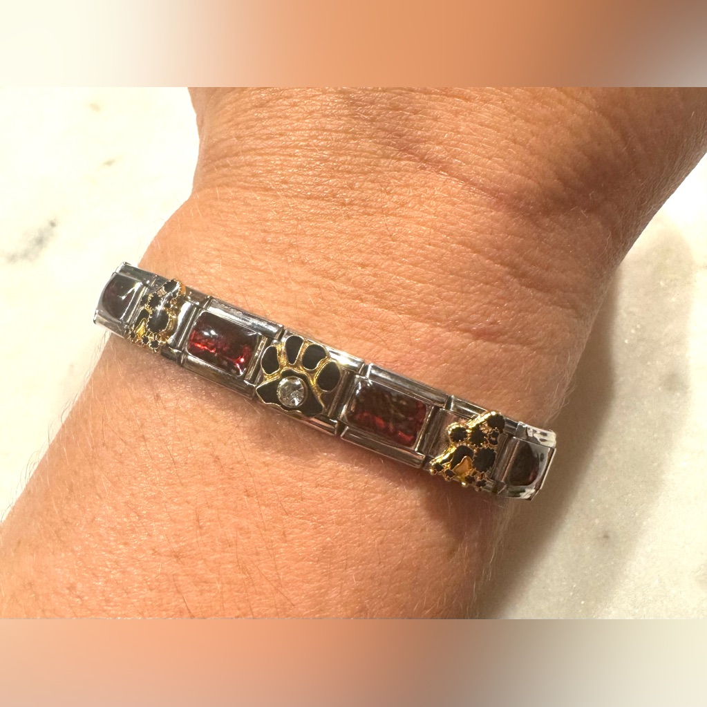 Italian Charm Bracelet - Poodle Themed And Additional Charms Can Be Added!